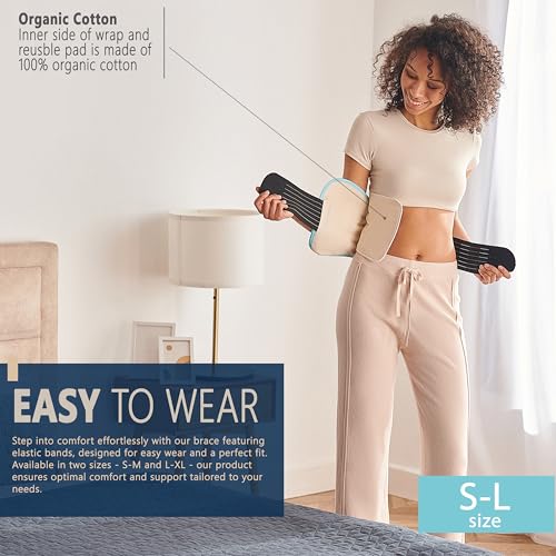 HUFL Castor Oil Pack Wrap Organic Cotton, Castor Oil Packs for Liver Detox, Castor Oil Compress Kit for Comfort Sleep, Washable and Leak-Proof Design